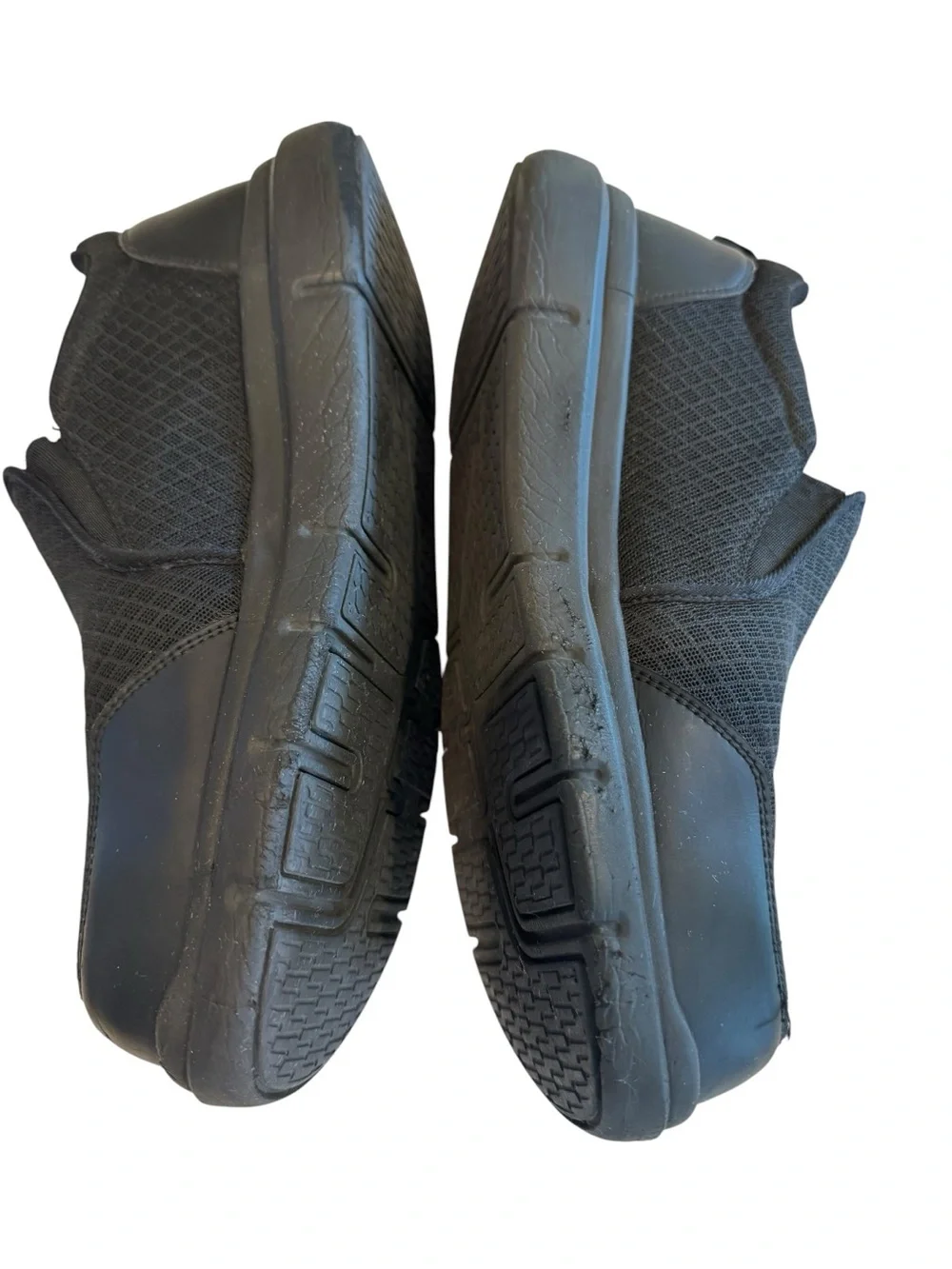 FitVille Men's Slip-On Walking Shoes Black Wide Comfort Sneakers Size 11W